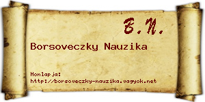 Borsoveczky Nauzika névjegykártya